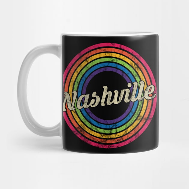 Nashville - Retro Rainbow Faded-Style by MaydenArt